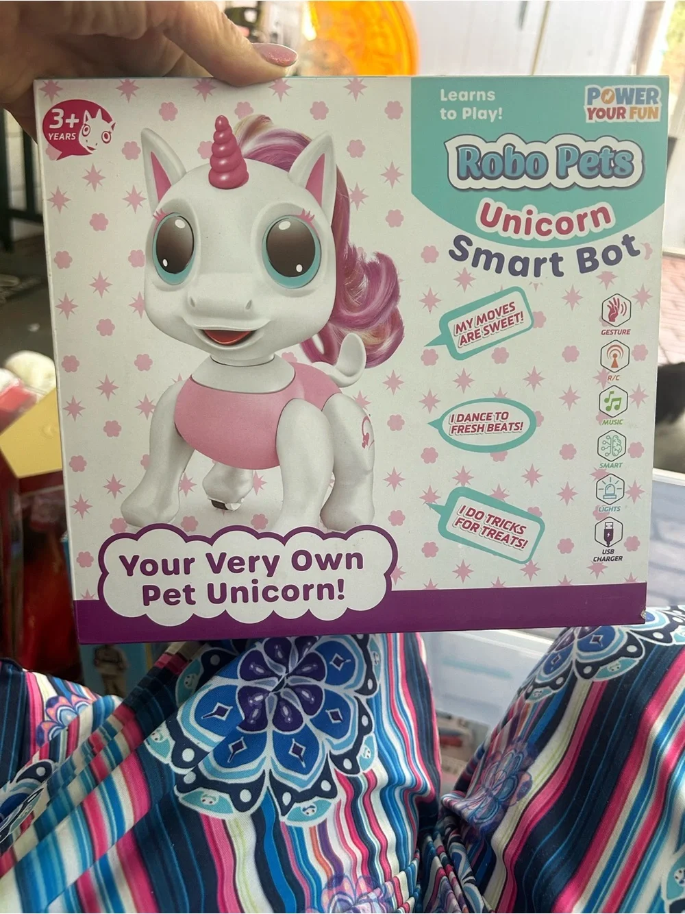 Unicorn Smart Bot - Pink and White Interactive Toy